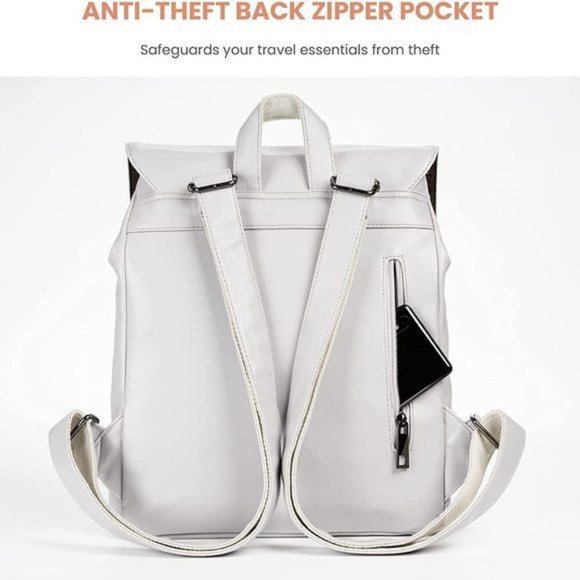 New  VINTAGE LEATHER BACKPACK: main image 5
